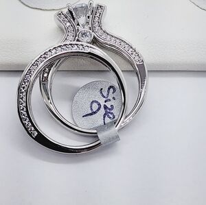 Brand New 2pcs  Sterling Silver 925 Set Ring